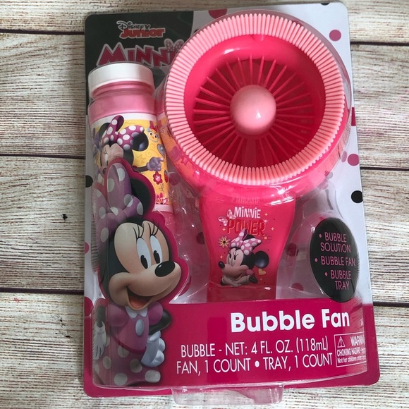 Disney Junior Minnie Mouse Bubble Fan Electric Bubble Maker - Picture 2 of 4